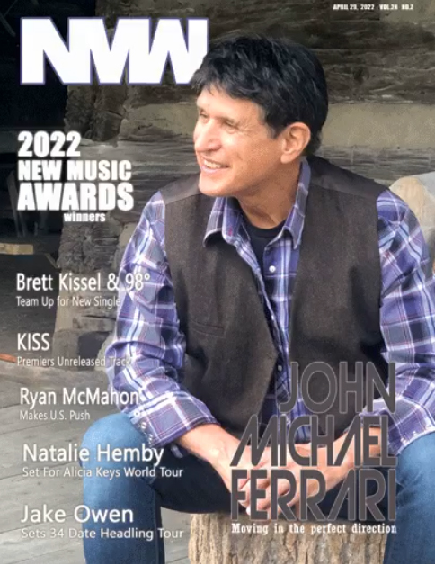 John Michael Ferrari on cover of New Music Weekly 2022