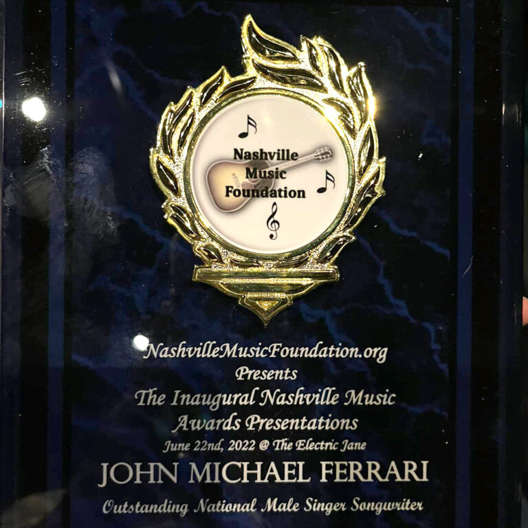 Outstanding Male Singer Songwriter 2022 – Nashville Music Foundation